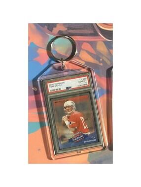 3153 Tom Brady 2000 Donruss Rookie Custom Hand Made Novelty Keychain -Great Gift